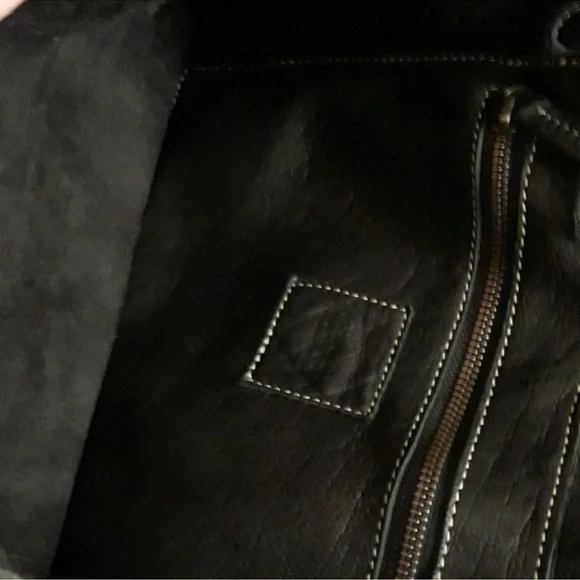 Latico Black Leather Studded Tote Bag
